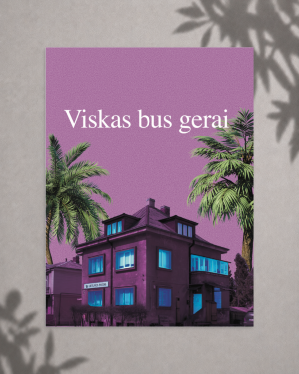 Viskas bus gerai meno spaudinys be rėmo / unframed art print