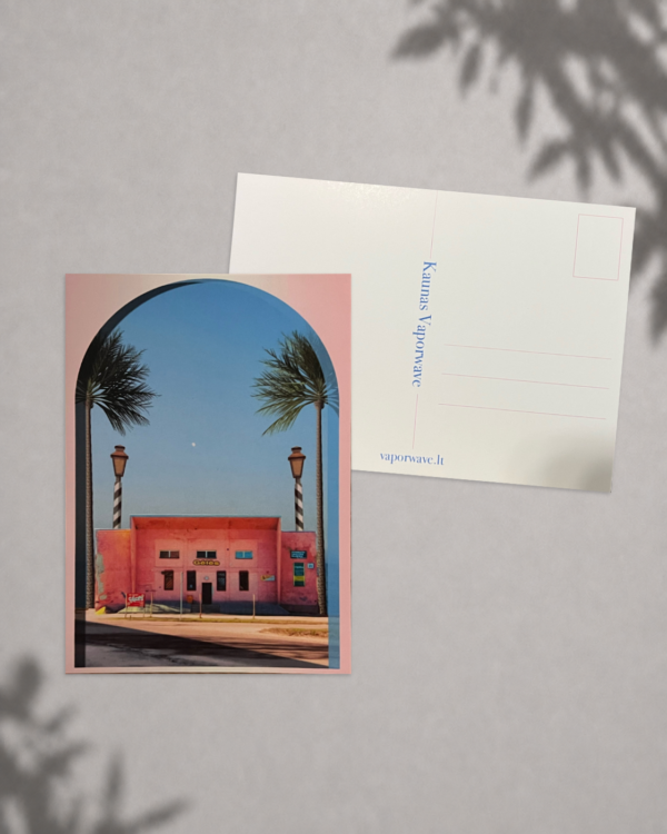 Gėlės atvirlaiškio priekinė ir galinė pusės / Gėlės postcard front and back