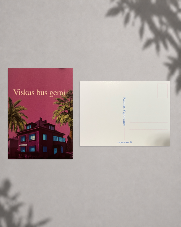 Viskas bus gerai atvirlaiškio priekinė ir galinė pusės / Viskas bus gerai postcard front and back